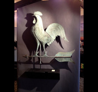 Folk Art: Very large rooster weather vane